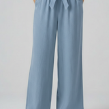 Damenhose mit elastischem Bund und Bindegürtel