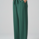 Damenhose mit elastischem Bund und Bindegürtel