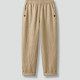 Damenhose mit elastischem Bund und seitlichen Taschen