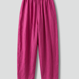Damenhose mit elastischem Bund und weitem Bein