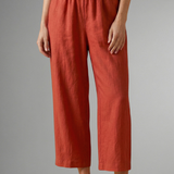 Damenhose mit elastischem Bund und weitem Bein