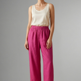 Damenhose mit elastischem Bund und weitem Bein