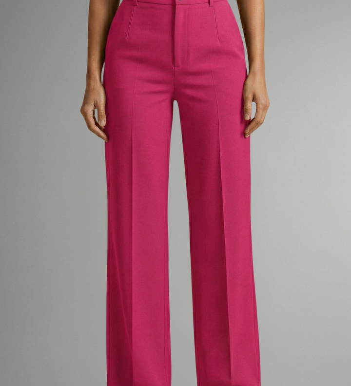 Damenhose mit Hohem Bund und Geradem Bein