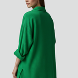 Damen Zweiteiliges Set mit Knopfhemd und Shorts mit Kordelzug