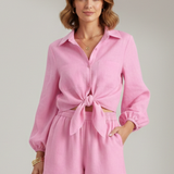 Damen Zweiteiliges Set mit Knopfhemd und Shorts