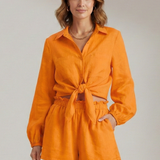 Damen Zweiteiliges Set mit Knopfhemd und Shorts