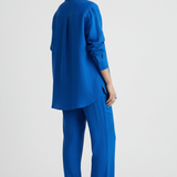 Damen Zweiteiliges Set mit Knopfschal und Geraden Hosen