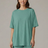 Damen Zweiteiliges Set mit Rundhalsausschnitt und lockeren Shorts