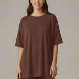 Damen Zweiteiliges Set mit Rundhalsausschnitt und lockeren Shorts