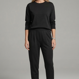 Damen Zweiteiliges Set mit Rundhalsausschnitt und schmalen Hosen