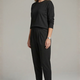 Damen Zweiteiliges Set mit Rundhalsausschnitt und schmalen Hosen