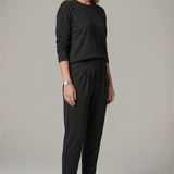 Damen Zweiteiliges Set mit Rundhalsausschnitt und schmalen Hosen