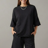 Damen Zweiteiliges Set mit Crop-Top und Shorts mit Kordelzug