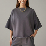 Damen Zweiteiliges Set mit Crop Top und Shorts mit Kordelzug