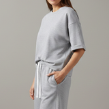 Damen Zweiteiliges Set mit Crop Top und Shorts mit Kordelzug