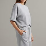 Damen Zweiteiliges Set mit Crop-Top und Shorts mit Kordelzug