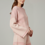 Damen Zweiteiliges Set mit Langarmoberteil und Shorts mit Kordelzug