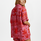 Damen Zweiteiliges Set mit bedrucktem Shirt und passenden Shorts