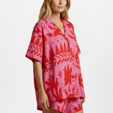 Damen Zweiteiliges Set mit bedrucktem Shirt und passenden Shorts