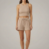 Damen Zweiteiliges Set mit Racerback-Top und Shorts mit Kordelzug