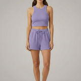 Damen Zweiteiliges Set mit Racerback-Top und Shorts mit Kordelzug