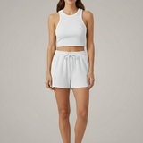 Damen Zweiteiliges Set mit Racerback-Top und Shorts mit Kordelzug
