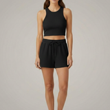 Damen Zweiteiliges Set mit Racerback-Top und Shorts mit Kordelzug