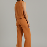 Damen Zweiteiliges Set mit Ärmellosem Top und Cropped-Hosen