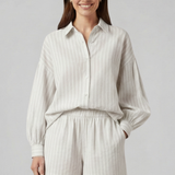 Damen Zweiteiliges Set mit Knopfleiste und Shorts