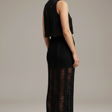 Damen Zweiteiliges Set mit Crop Top und Rock mit seitlichem Schlitz