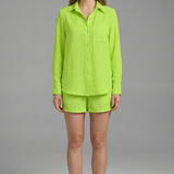Damen Zweiteiliges Set mit Langarmhemd und Shorts