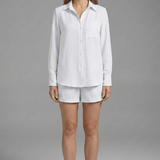 Damen Zweiteiliges Set mit Langarmhemd und Shorts