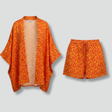 Damen Zwei-Teiler mit offener Jacke und Shorts