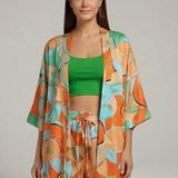 Damen Zweiteiliges Set mit offener Jacke und Shorts