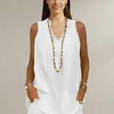 Damen Zweiteiliges Set mit ärmelloser Tunika und Shorts