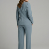 Damen Zweiteiliges Set mit Wickeloberteil und Cropped-Hosen