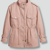 Damen Utility-Jacke mit Doppelreißverschluss und Gürtel