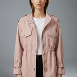 Damen Utility-Jacke mit Doppelreißverschluss und Gürtel