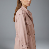 Damen Utility-Jacke mit Doppelreißverschluss und Gürtel