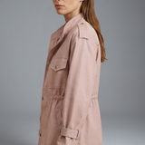 Damen Utility-Jacke mit Doppelreißverschluss und Gürtel
