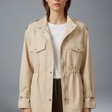 Damen Utility-Jacke mit Doppelreißverschluss und Gürtel