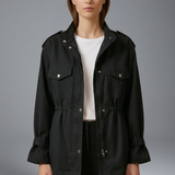 Damen Utility-Jacke mit Doppelreißverschluss und Gürtel