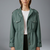 Damen Utility-Jacke mit Doppelreißverschluss und Gürtel