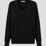 Damen V-Ausschnitt Pullover mit langen Ärmeln und Pulli-Design