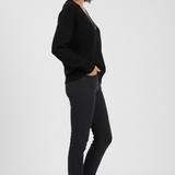 Damen V-Ausschnitt Pullover mit langen Ärmeln und Pulli-Design