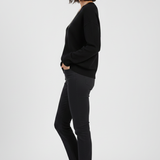 Damen V-Ausschnitt Pullover mit langen Ärmeln und Pulli-Design