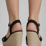 Damen Wedge Sandalen mit Schnallenriemen und gepolstertem Fußbett