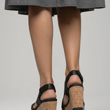 Damen Wedge Sandalen mit konturiertem Fußbett und verstellbaren Riemen