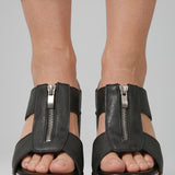 Damen Wedge Sandalen mit gepolsterter Innensohle und Reißverschluss