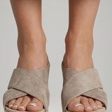 Damen Wedge Sandalen mit Riemen-Obermaterial und gepolsterter Innensohle